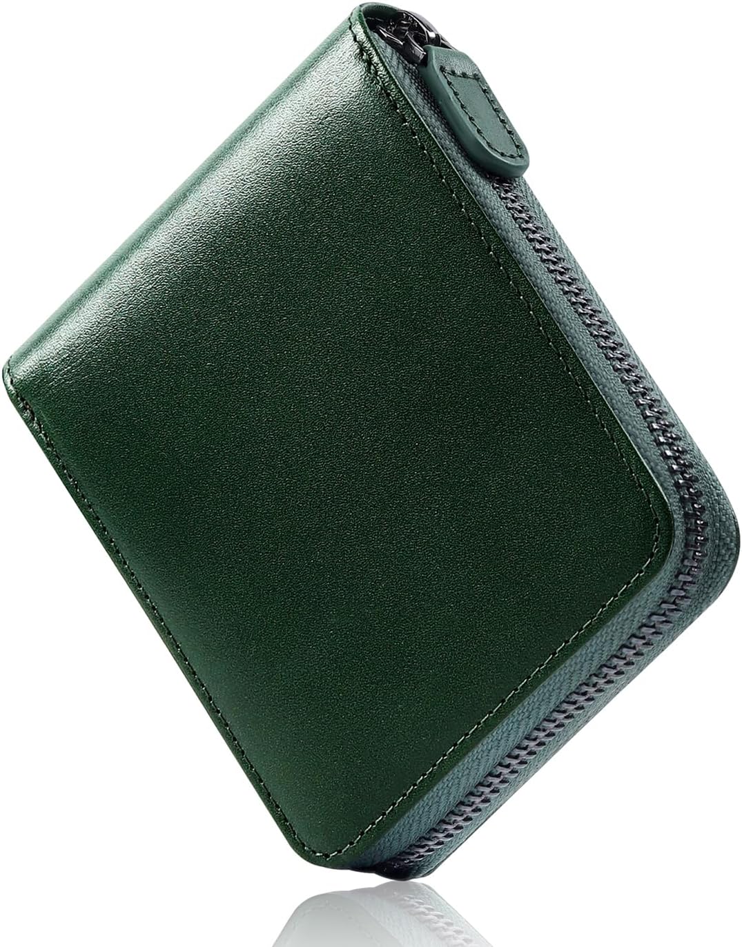 メンズ 2つ折り 日本栃木 レザー 二つ折り財布 YKK ラウンドファスナー 一流の革職人が作る 折り財布